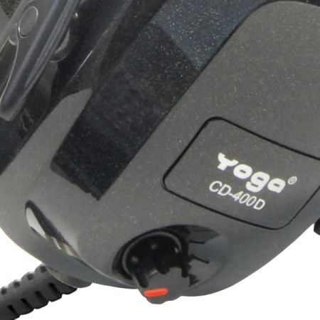 Professional over-ear drummer headphone with built-in volume control and coiled cable